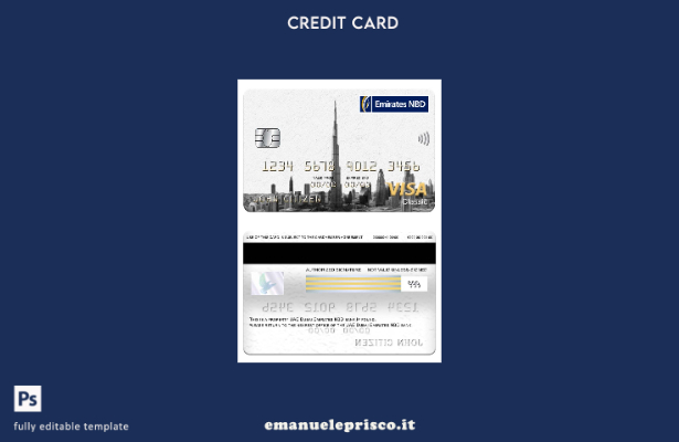 modello di banca NBD degli Emirati Arabi Uniti in stile verificato